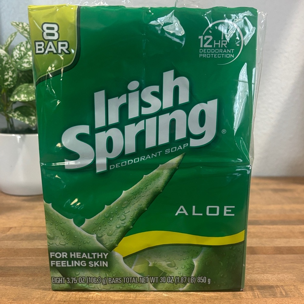 Discontinued ~ Irish Spring Aloe Deodorant Soap ~ Seven, 3.75 oz Bars